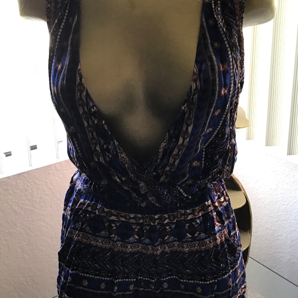 Cobalt Blue Blogger-Style Shorts Romper M